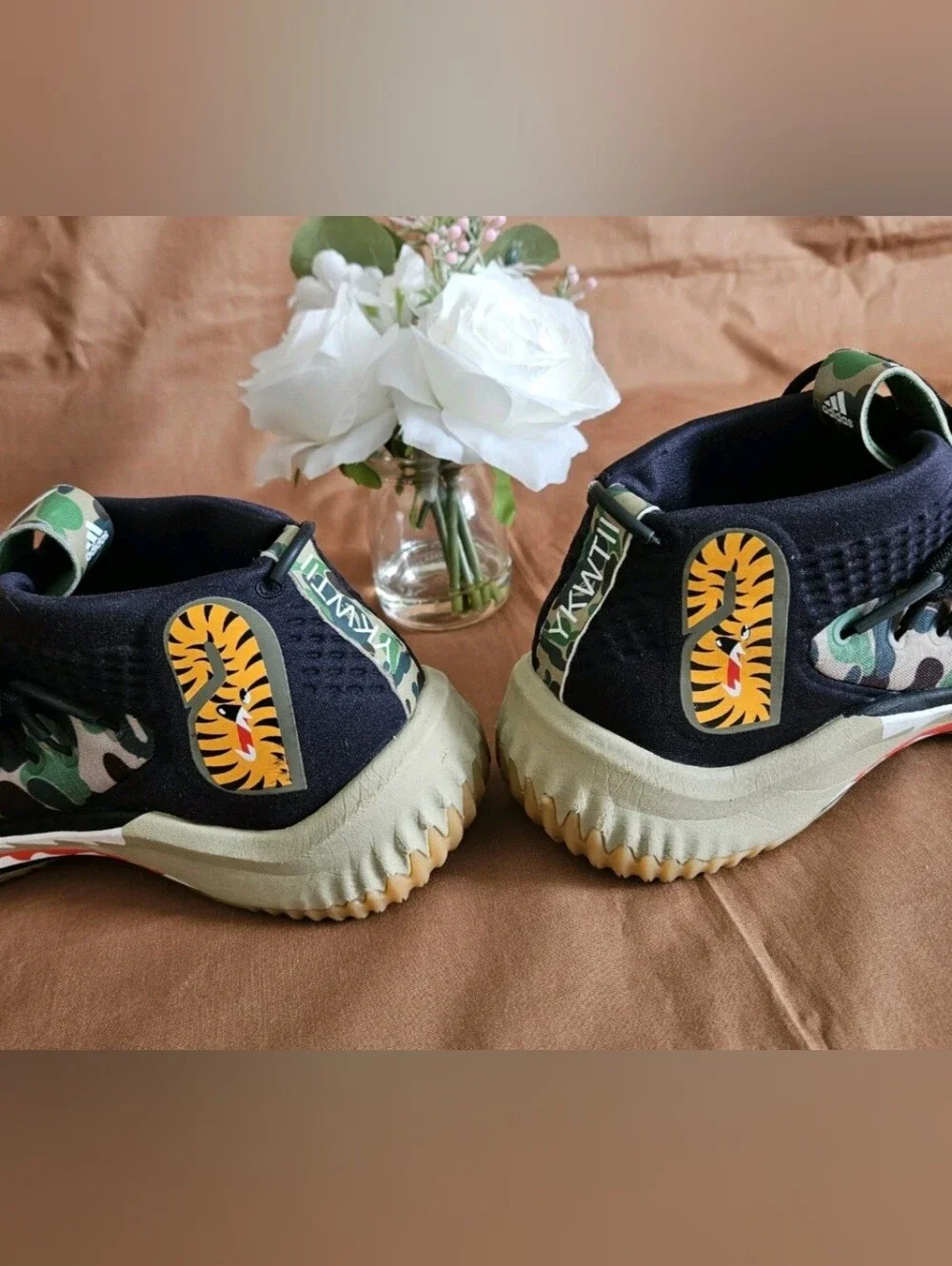 Men's Adidas Bathing Ape Dame 4 Camo WGM Sneakers Size 7